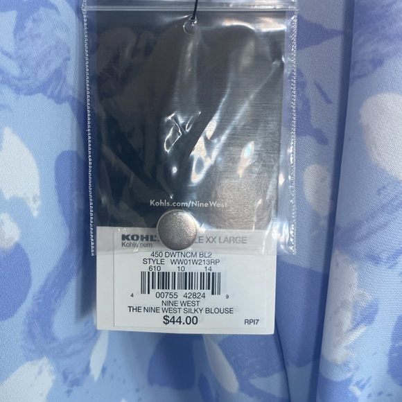 🆕 WT Nine West Silky feel Blouse XXL - Picture 5 of 16